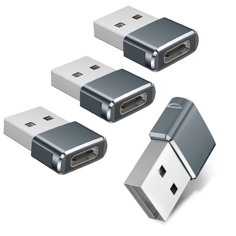 بيز سايلور iPhone 16 15 Pro Max محول شاحن سيارات 4Pack، محول USB إلى USBC من النوع C الأنثى إلى ذكر لسماعات AirPods 4، ساعة آبل 10/iWatch، آيفون 14 13 بلس، آيباد ميني 7، سامسونج جالاكسي S24 A54 - Image 1